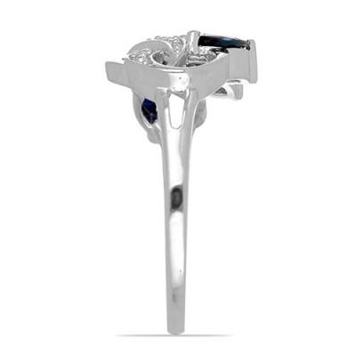 BUY 925 SILVER NATURAL BLUE SAPPHIRE MULTI GEMSTONE RING